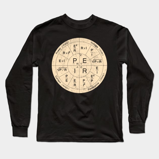 Formula Wheel of Electrical Engineering Long Sleeve T-Shirt by BramCrye